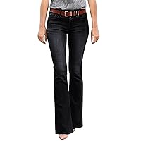 Women's Mid Waist Slim Fit Jeans Denim Pants Soft Vintage Washed Jeans for Women Summer Denim Pants 2024