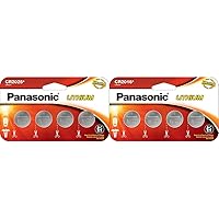 Panasonic CR2016 3.0 Volt Long Lasting Lithium Coin Cell Batteries, 4 Pack & Panasonic CR2025 3.0 Volt Long Lasting Lithium Coin Cell Batteries in Child Resistant, Standards Based Packaging, 4 Pack