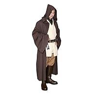 Deluxe Full Obi Kenobi Costume Jedi Star Wars Tunic Robe Belt Pouchs Capsules
