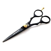 Professional Barber Shears, Hairdressing Scissors - 6 inch (15.2cm), Black + Presentation Case & Tip Protector