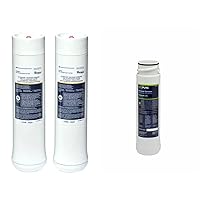 Whirlpool WHEERF Replacement Water Filter Cartridges White, 9.8 x 2.5 x 2.5 inches & EcoPure ECOROM Reverse Osmosis Under Sink Replacement Water Membrane | NSF Certified,White