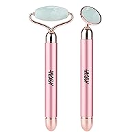Nykaa Naturals Vibrating Face Roller - Tones Facial Muscles, Reduces Eye Bags - Prevents Acne and Reduces Black Circles - Green Jade - 1 pc