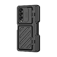 Case for Samsung Galaxy Z Fold 4 5G (2022), Heavy Duty Dual Layer Rugged Case with Built-in Camera Protection & Kickstand & S Pen Slot (Black)