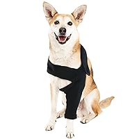 ROZKITCH Dog Surgery Recovery Sleeve Front Right Left Leg, Pet Prevent Licking Wound Elbow Brace Protector, Dog Recovery Suit Cone Collar Alternative for Sprain ACL CCL Arthritis Joint Care Black M