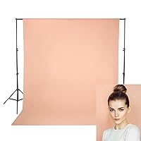 8.4x9.8ft Photo Backdrops, Photo Studio Polyester Backdrop for Solid Beige Background Nude Pink Peach Color (Light Tan)