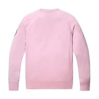 Men's Long-Sleeved Knitted Sweater for Fall, Elastic Warm Solid Color Golf Pullover