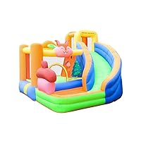 Inflatable Bounce House with Slide,Jumping Castle Slide with Blower,Kids Bouncer with Ball Pit Outdoor and Indoor Inflatable Jumping House