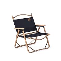 Naturehike MW02 Foldable Chair - Outdoor Furniture Kermit Aluminum Portable Folding Chair Great for Camping Picnic Park (Black, Regular)