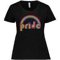 inktastic Pride- Rainbow Retro Look Women's Plus Size T-Shirt