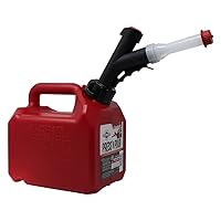GB310 Briggs and Stratton GarageBoss Press 'N Pour 1+ Gallon Gas Can, Red