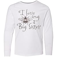 inktastic I Love Bee-ing a Big Sister Youth Long Sleeve T-Shirt