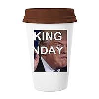 American Great President Funny Image Mug Coffee Drinking Glass Pottery Ceramic Cup Lid
