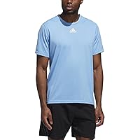 adidas Creator Short Sleeve Shirt - Mens Training 3XL Light Blue-White