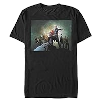 Marvel Big & Tall Inhumans Fantasy Men's Tops Short Sleeve Tee Shirt, Black, 4X-Large