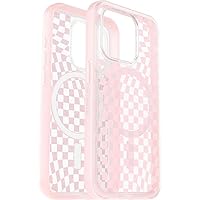 OtterBox iPhone 14 Pro (Only) - Symmetry Clear Series+ Case - Checkmate (Pink) - Ultra-Sleek - Snaps to MagSafe - Raised Edges Protect Camera & Screen - Non-Retail Packaging