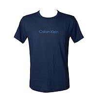 Calvin Klein CK Men's t-Shirt Short Sleeve Crew Neck with Front Logo Print Cotton and Linen Article KM0KM00960
