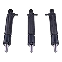 FridayParts 3 Pcs Fuel Injector YM729500-53200 Compatible for Komatsu Engine 3D78N-1A 3D82AE-3E 3D82AE-3G 3D82E-3B Excavator PC27R-8 Replacement