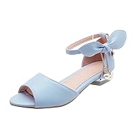 Heels Sandals for Girls Fish Mouth Open Toe Children's Shoes Party Wedding Prom Princess Shoes Toddler Slip on