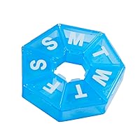 Weekly Pill Organizer and Planner, Travel Pill Planner, 7-Sided, Blue (67009BLAMT)