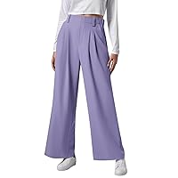 Women's Wide Leg Dress Pants Womans High Waisted Business Casual Office Work Pant Lounge Trousers Palazzo Pants