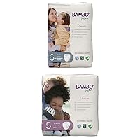 Bambo Nature Premium Eco-Friendly Training Pants, Size 6, 19 Count and Baby Diapers, Size 5, 25 Count