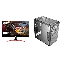acer Nitro KG241Y Sbiip 23.8” Full HD (1920 x 1080) VA Gaming Monitor & Cooler Master MasterBox Q300L Micro-ATX Tower with Magnetic Design Dust Filter