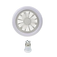 Fan Light10.2 Ceiling Fan with Light 3-Mode Adjust Ceiling Fan Low FUSH Mount E27 Fan Lamp with B22 Adapter for Bedroom