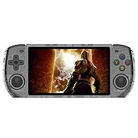 AOEKPDPET Powkiddy RGB10 MAX3 Portable Gaming Console - 5.0” Touch Screen, HDMI Output - Ultimate Gaming Experience! (Transparent Black 256GB)
