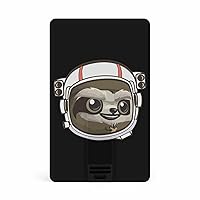 Sloth Astronaut USB Flash Drive Credit Card Design Thumb Drive Memory Stick