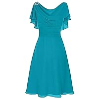 Cocktail Dresses for Women Wedding Guest Ruffle Sleeve Dresses 2024 Modest Prom Party Bridesmaid Vintage A Line Dress