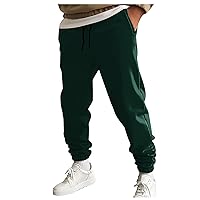Men's Casual Pants,Oversize Fashion Solid Baggy Pant Stretch Elastic Waist Multi Pocket Drawstring Trousers