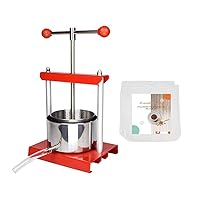 Fruit Wine Press with filter bag - 100% Natural Juice Making for Apple/Carrot/Orange/Berry/Vegetables,Food-Grade Stainless Steel Cheese&Tincture&Herbal Press
