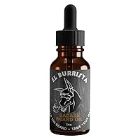 Badass Beard Care Beard Oil For Men - El Burrista Scent, 1 oz - 100% Natural and Organic Food-grade Ingredients, Soften Hair, Hydrate Skin to Get Rid of Itch and Dandruff and Promote Healthy Growth