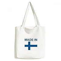 Made In Finland Country Love Tote Canvas Bag Shopping Satchel Casual Handbag