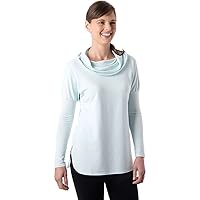 tasc performance women's cozy soft french terry cowl neck shirt