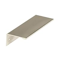 Amerock | Cabinet Pull | Satin Nickel | 3-3/4 inch (96 mm) Center to Center | Edge Pull | 1 Pack | Drawer Pull | Drawer Handle | Cabinet Hardware