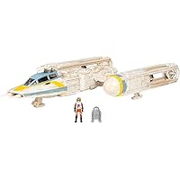 STAR WARS Micro Galaxy Squadron Gold Leader's Y-Wing - 5-Inch Starfighter Class Vehicle with 1-Inch Jon Vander & R2-BHD Micro Figure Accessories