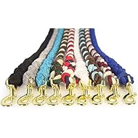 Fms Ravenox Cotton Rope Leash Lead | 3/8-inch x 6 Foot for Small Dogs & Pets (Chocolate) | Handmade in The USA with 100% American Made Rope | Custom Colors, Heavy Duty Hardware