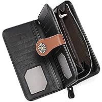 BROMEN Women Briefcase 15.6 inch Laptop Tote Bag Vintage Leather Handbags Shoulder Work Purses with Women Wallets