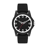 Armani Exchange Watch for Men, Three Hand Movement, 44 mm Black Nylon Case with a Rubber Strap, AX2520
