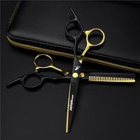 Professional Barber Scissors Set, 6.0 Inches Hair Cutting Scissors Kit, Hair Cutting Scissors Thinning Shears Kit, Lightweight and Durable, for Men/Women/Kids/Salon and Home