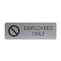 SBLABELS Employees Only Indoor Easy Adhesive Mount Door and Wall Sign for Private Rooms Restaraunts and Small Businesses 3