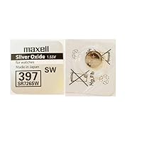 Maxell Watch Battery Button Cell SR726SW 397 (Pack of 5 Batteries)