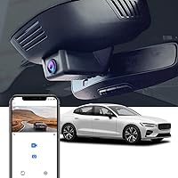 Fitcamx Used 4K Dash Cam Suitable for Volvo S60 V60 2023 2024 (B5 B6 T5 T8), OEM Factory Look, 2160P UHD Video, Built-in WiFi, Loop Recording, G-Sensor, Night Vision, Plug&Play, NO SD Card