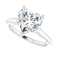 Bow Tie Solitaire Engagement Ring, Heart Cut 3.00CT, Colorless Moissanite Ring, 925 Sterling Silver, Wedding Ring, Promise Ring, Perfact for Gift Or As You Want