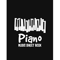 Piano Music Sheet Book: 100 Lined Pages, A Composition Songwriting, Sheet Music, Art Sound Book, Music Script Paper, Writing Songbook For Lyrics, Notes, And Song Music