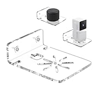 2Pack Acrylic Wall Mount Bracket (Upgrade Version) for Wyze Cam Pan V3, Wyze Cam Pan V2, Adhesive Small Wall Shelf for Security Cameras, Speakers, Baby Monitors with Universal 1/4 Threaded Hole