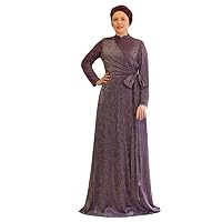 Angel Women's Muslim Abaya Dress Plum | Hijab Ladies Long Sleeve Embroidered Evening Dresses (as1, Numeric, Numeric_16, Numeric_26, Plus, Petite, 20 US/48 EU)