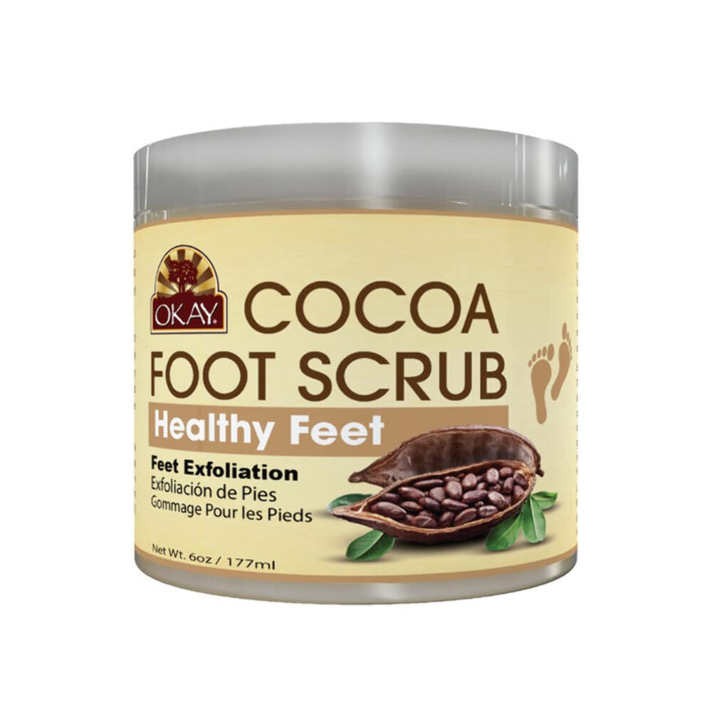 OKAY **ALL NATURAL** Cocoa Butter Foot Scrub 6oz / 177ml