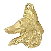 Exclusive Dog Necklace with Gold Plating 24ct - Handmade Masterpiece in an Elegant Case – Gold-Plated Dog Necklaces for Men and Women – Malinois